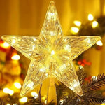 Estrella luminosa de 15 cm para árbol de Navidad – acrílica