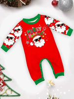 Pijamas familiares navideños con Santa – manga larga