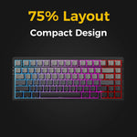 MCHOSE G75 Pro – teclado mecánico inalámbrico 75% Gasket, RGB y hot-swap