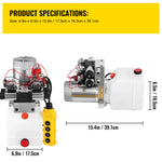 SucceBuy 12 V Double-Acting Hydraulic Power Unit with Tank