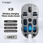 Mouse gamer inalámbrico tri-modo 8,000 DPI – RGB, 70 g y 5 botones programables