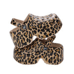 Zuecos chunky de plataforma alta para mujer – leopardo y estampados
