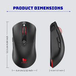 Red Tri-Mode Wireless Gaming Mouse 12,800 DPI – RGB & 1000 Hz