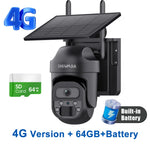 SHIWOJIA 5MP 3K – cámara solar PTZ 4G/WiFi con visión nocturna y detección humana