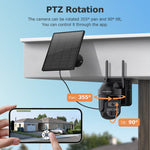 SHIWOJIA 5MP 3K – cámara solar PTZ 4G/WiFi con visión nocturna y detección humana