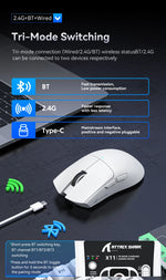 ATTACK SHARK X11 – mouse gamer inalámbrico 22K DPI con base de carga RGB