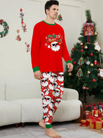 Pijamas familiares navideños con Santa – manga larga