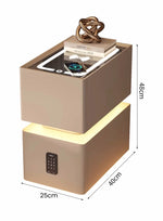 Mesa de noche inteligente nórdica de 25 cm con sensor y carga inalámbrica