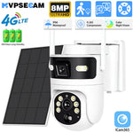 Cámara solar 8MP 4K 4G PTZ – doble lente, batería y detección PIR