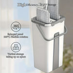 360° Flat Mop with Separate Wash & Wring Bucket
