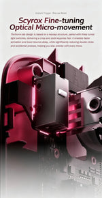 SCYROX V6s/V8s – mouse gamer inalámbrico ultraligero Dual 8K tri-modo