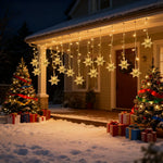 Solar LED Snowflake Curtain Lights – 3.5 m / 7 m