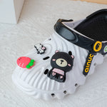 Zuecos DIY con osito para mujer – plataforma gruesa y estilo casual