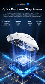 ATTACK SHARK X11 – mouse gamer inalámbrico 22K DPI con base de carga RGB