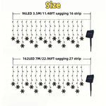 Guirnalda solar LED de copos de nieve – 3,5 m / 7 m