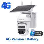 SHIWOJIA 5MP 3K – cámara solar PTZ 4G/WiFi con visión nocturna y detección humana