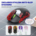 Red Tri-Mode Wireless Gaming Mouse 12,800 DPI – RGB & 1000 Hz