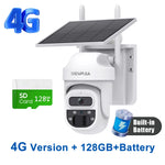 SHIWOJIA 5MP 3K – cámara solar PTZ 4G/WiFi con visión nocturna y detección humana