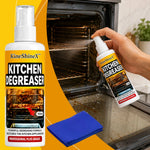 Bbq Grills Cleaner Spray With Towel Heavy Duty Grills Grease Removal Spray Quickly Removes Tough-Burnt On Food Grease Degreaser