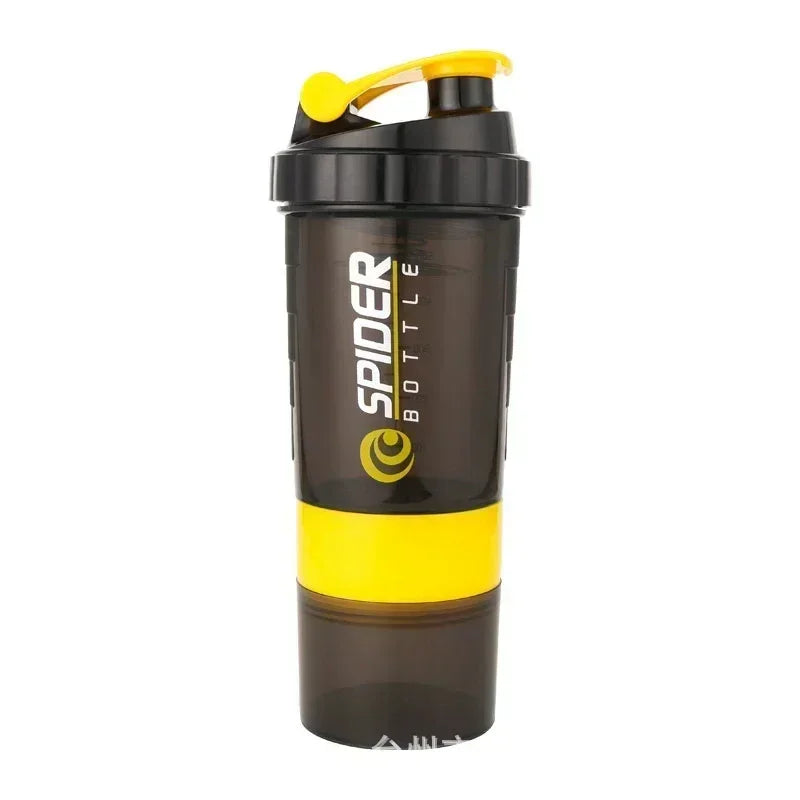 Shaker deportivo 3 en 1 para proteína – 550 ml con compartimentos