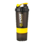 Shaker deportivo 3 en 1 para proteína – 550 ml con compartimentos