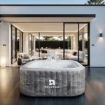 Jacuzzi inflable cuadrado para 2–3 personas con 110 AirJets y bomba calefactora