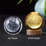 Bola de cristal 3D del sistema solar con luz LED – Saturno, galaxia y más