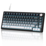 MageGee 75% – teclado mecánico gamer con perilla y retroiluminación azul