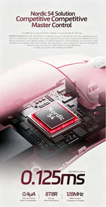 SCYROX V6s/V8s – mouse gamer inalámbrico ultraligero Dual 8K tri-modo