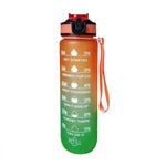 Botella deportiva 1000 ml con marcador de tiempo – colores degradados