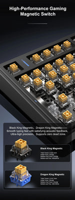 AULA F75 HE – 75% Hall Effect Tri-Mode Mechanical Keyboard, RGB, Hot-Swap & 8K