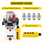 SucceBuy 12 V Double-Acting Hydraulic Power Unit with Tank