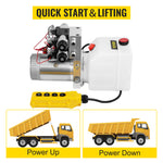 SucceBuy 12 V Double-Acting Hydraulic Power Unit with Tank